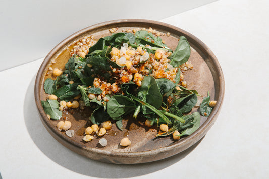 Crispy Chickpea Salad with Honey & Lemon Dressing