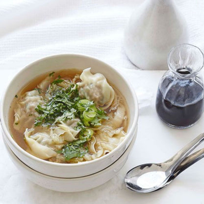 Pork & Ginger Wonton Soup with Asian Greens